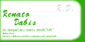 renato dabis business card